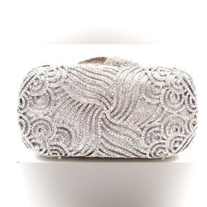 NWT Natasha Clutch Rinestone Bedazzled